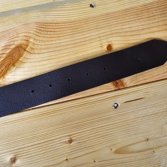 Justin Mens Leather Western Cowboy Belt Size 32‎ Brown Distressed Made in USA - Picture 8 of 11